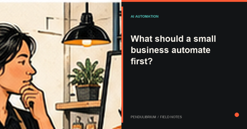 Editorial illustration for AI Automation for Small Business: What Should You Automate First?